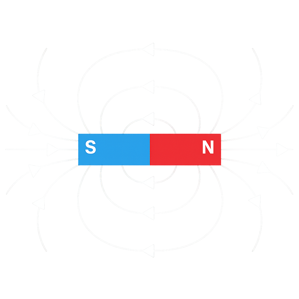 Magnes sztabkowy i linie pola